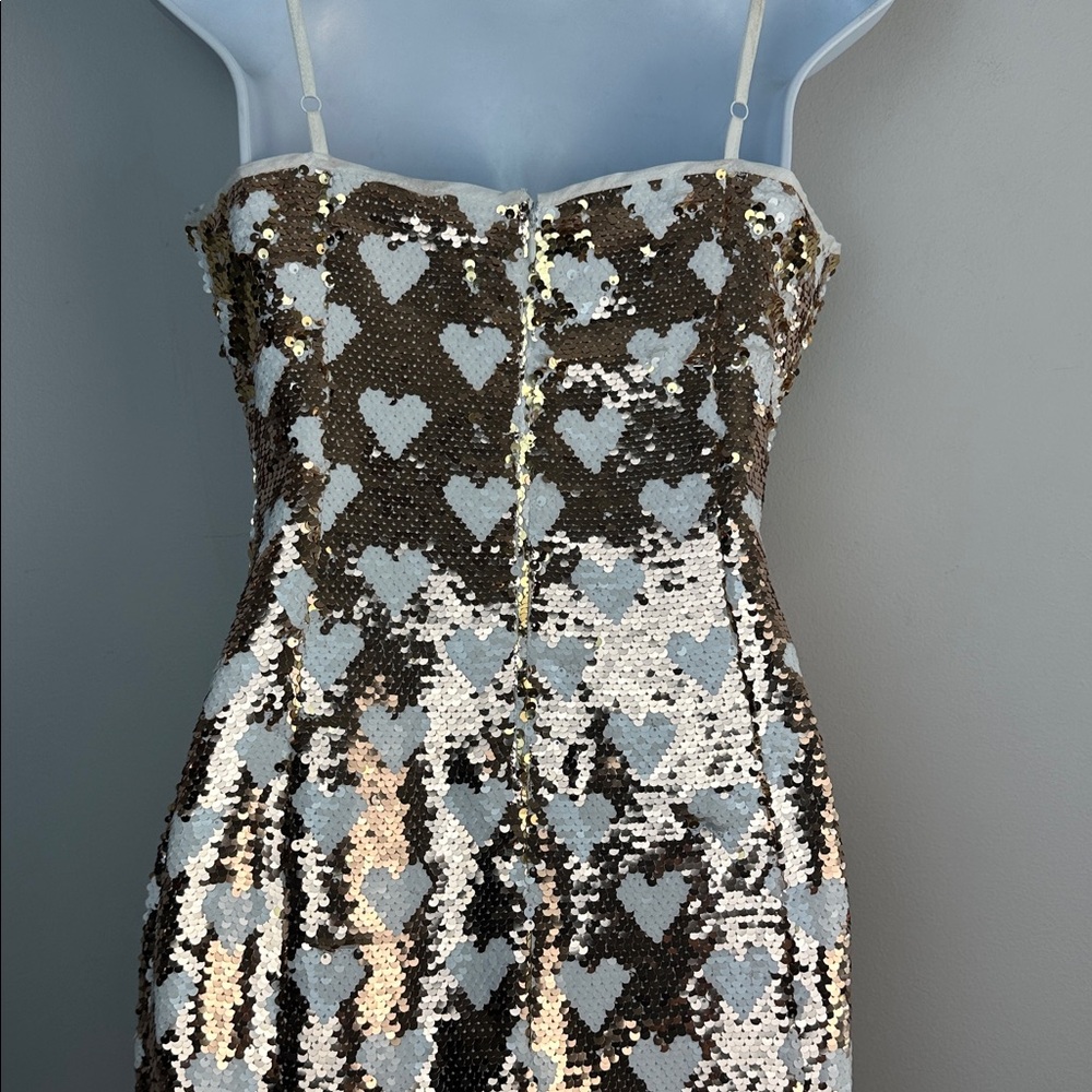 Judith March American Flag Sequins Mini Dress Patriotic Beaded Stars Medium - Picture 11 of 16
